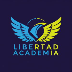 Modern Libertad Academia Logo with Wings Modern Libertad Academia Logo with Wings